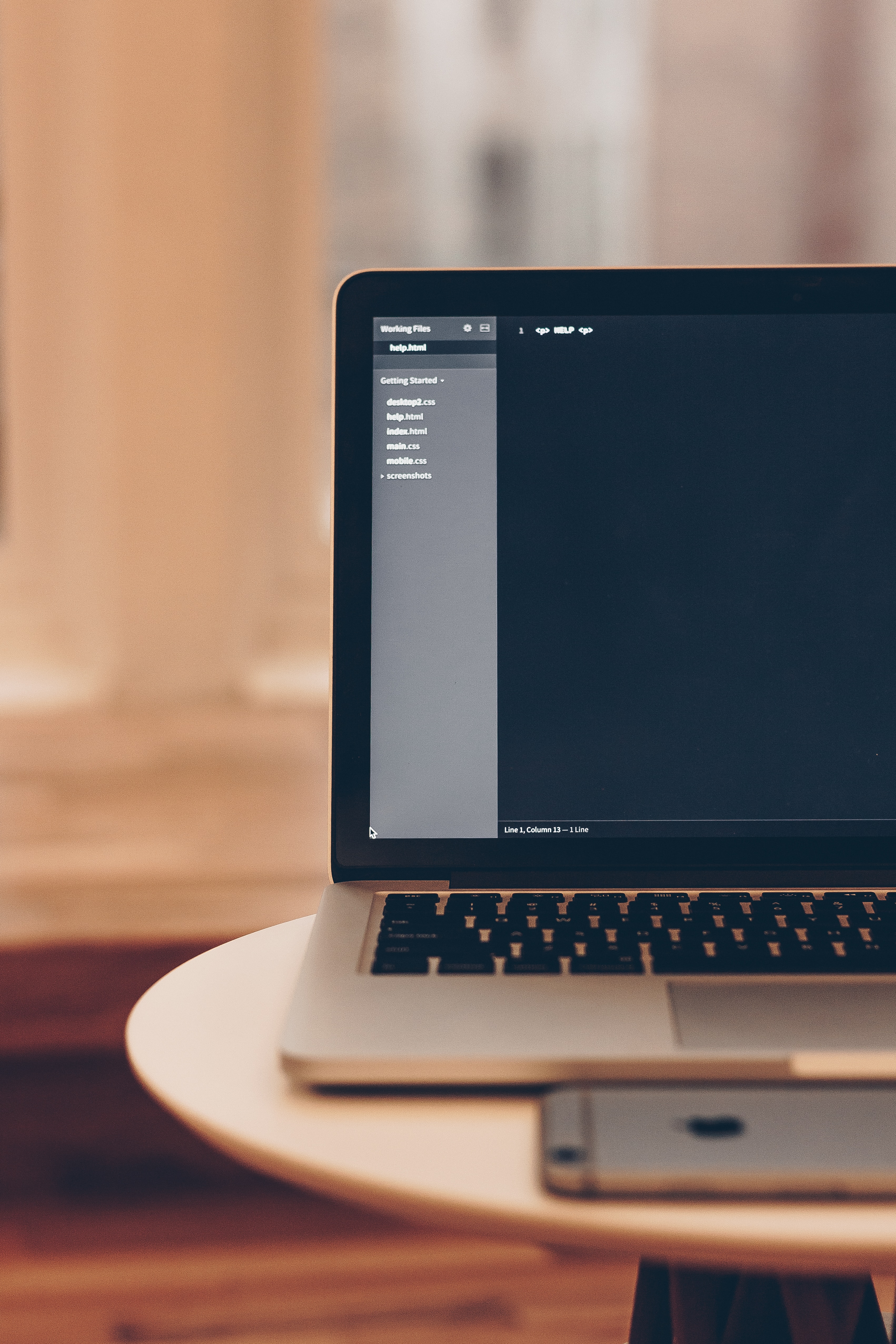 Photo of a laptop on a table